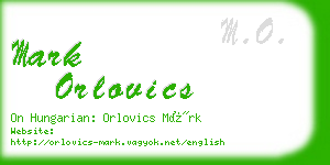 mark orlovics business card